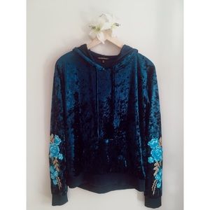 🌸Inspired Hearts ~ Crushed Velvet Hoodie